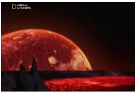 Pohled ze Země na tehdejší Měsíc